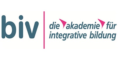 Bildbeschreibung: Diese Grafik zeigt das biv Logo und den Schriftzug „biv die akademie für integrative bildung“