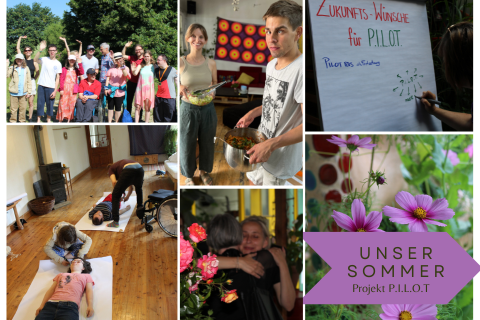 Fotocollage mit Bildern von Klausur, Sommerfest und Wastecooking